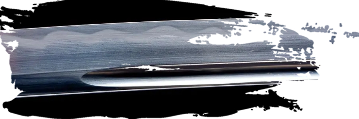 Hoja AISI 1060 con doble hamon Gunome Chōji
